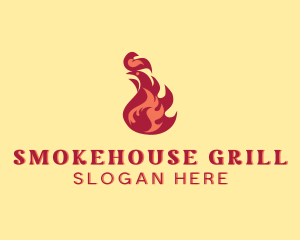 Fire Flame Cooking logo design