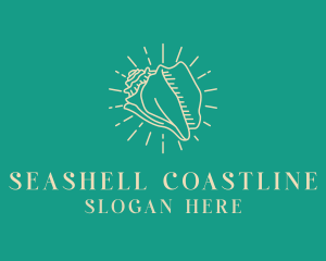 Beach Conch Seashell Shell logo design