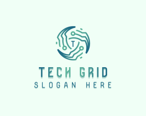 Circuit Tech Developer logo design