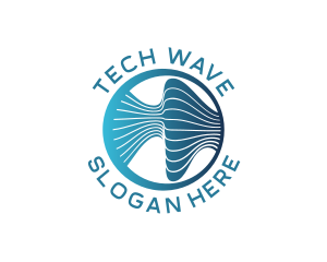 Tech Software Waves logo design