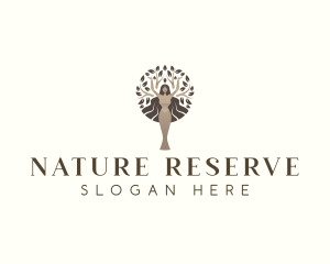  Woman Nature Tree logo design