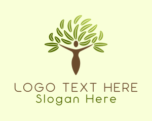 Eco Friendly Human Tree logo