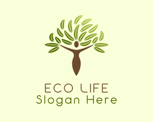 Eco Friendly Human Tree logo design