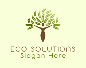 Eco Friendly Human Tree logo design