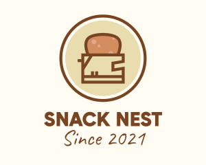 Bread Toaster Badge logo design