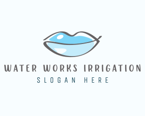 Water Beauty Lips logo design