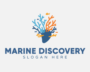 Sea Marine Coral logo design