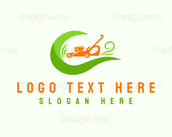 Lawn Mower Grass Logo