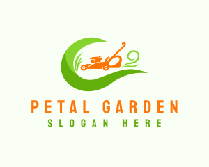 Lawn Mower Grass logo design