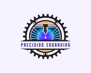 Laser Engraving Machinist logo design