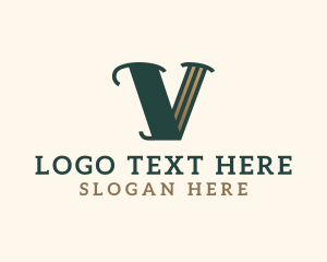 Professional Company Brand Letter V logo