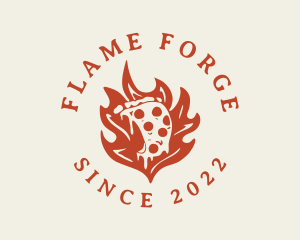 Flame Pizza Diner logo design