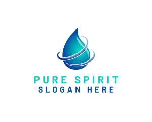 Distilled Water Droplet  logo design