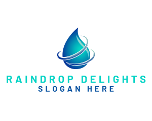 Distilled Water Droplet  logo design