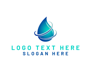 Pure - Distilled Water Droplet logo design