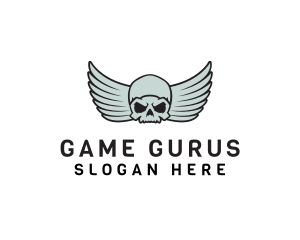 Esports Gaming Skull Angel Logo