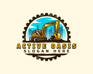 Gear City Excavator logo design