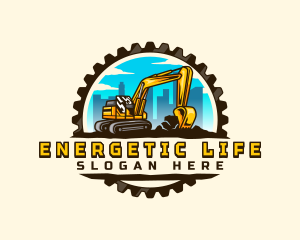 Gear City Excavator logo design