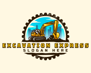 Gear City Excavator logo design