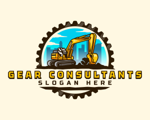 Gear City Excavator logo design