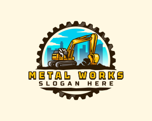 Gear City Excavator logo design