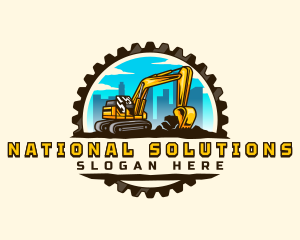 Gear City Excavator logo design