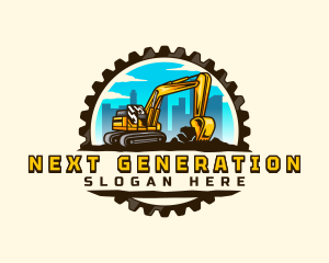 Gear City Excavator logo design