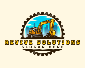 Gear City Excavator logo design