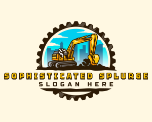 Gear City Excavator logo design