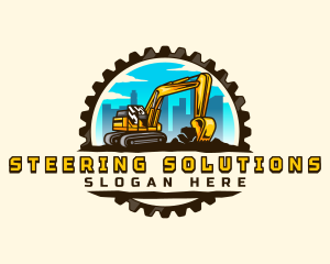 Gear City Excavator logo design