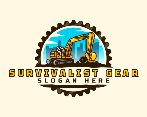 Gear City Excavator logo design