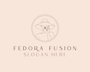 Female Hat Fashionista logo design