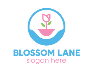 Pastel Tulip Flower logo design