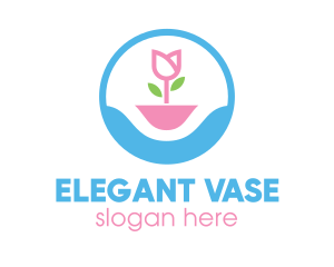 Pastel Tulip Flower logo design