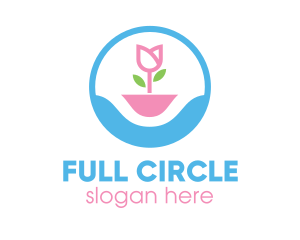 Pastel Tulip Flower logo design