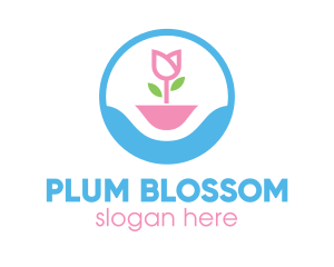 Pastel Tulip Flower logo design