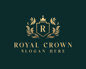 Shield Crown Crest logo design