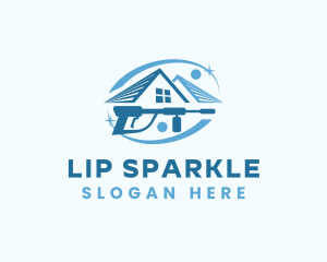 House Power Wash Sparkle logo design