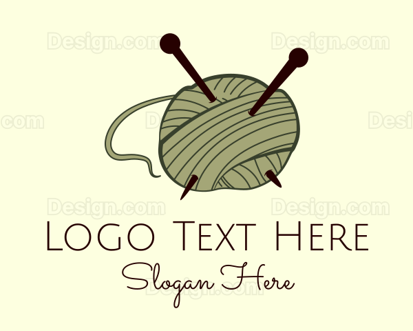 Needle Knitwork Wool Logo