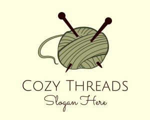 Needle Knitwork Wool logo design