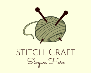 Needle Knitwork Wool logo design