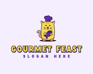 Gourmet Chef Cat logo design