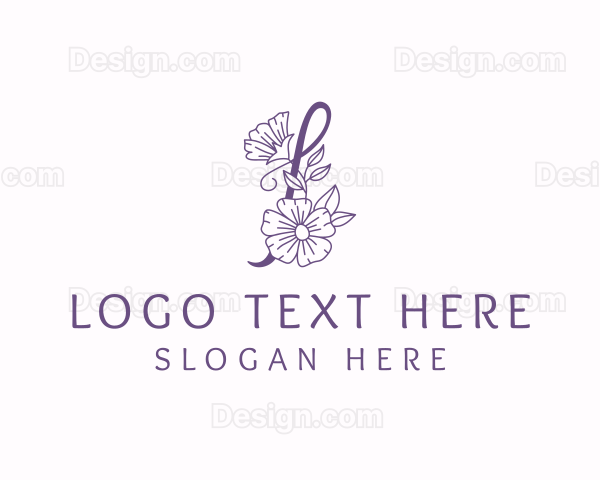 Floral Garden Letter P Logo