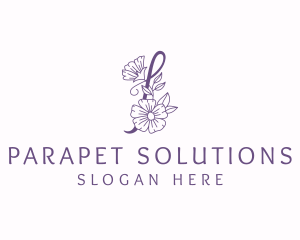 Floral Garden Letter P logo design