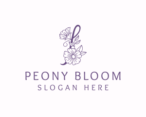 Floral Garden Letter P logo design