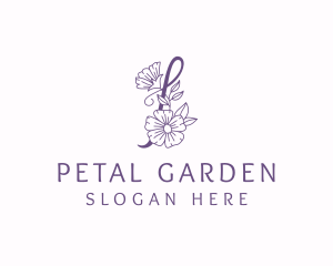 Floral Garden Letter P logo design