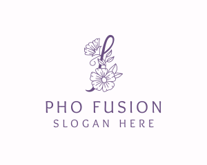 Floral Garden Letter P logo design