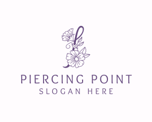 Floral Garden Letter P logo design