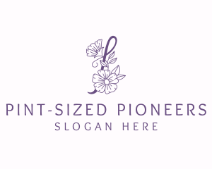 Floral Garden Letter P logo design