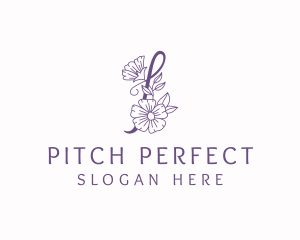 Floral Garden Letter P logo design